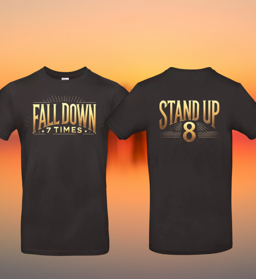 Rise Again Heren T-Shirt - Power Edition (Gouden logo's)