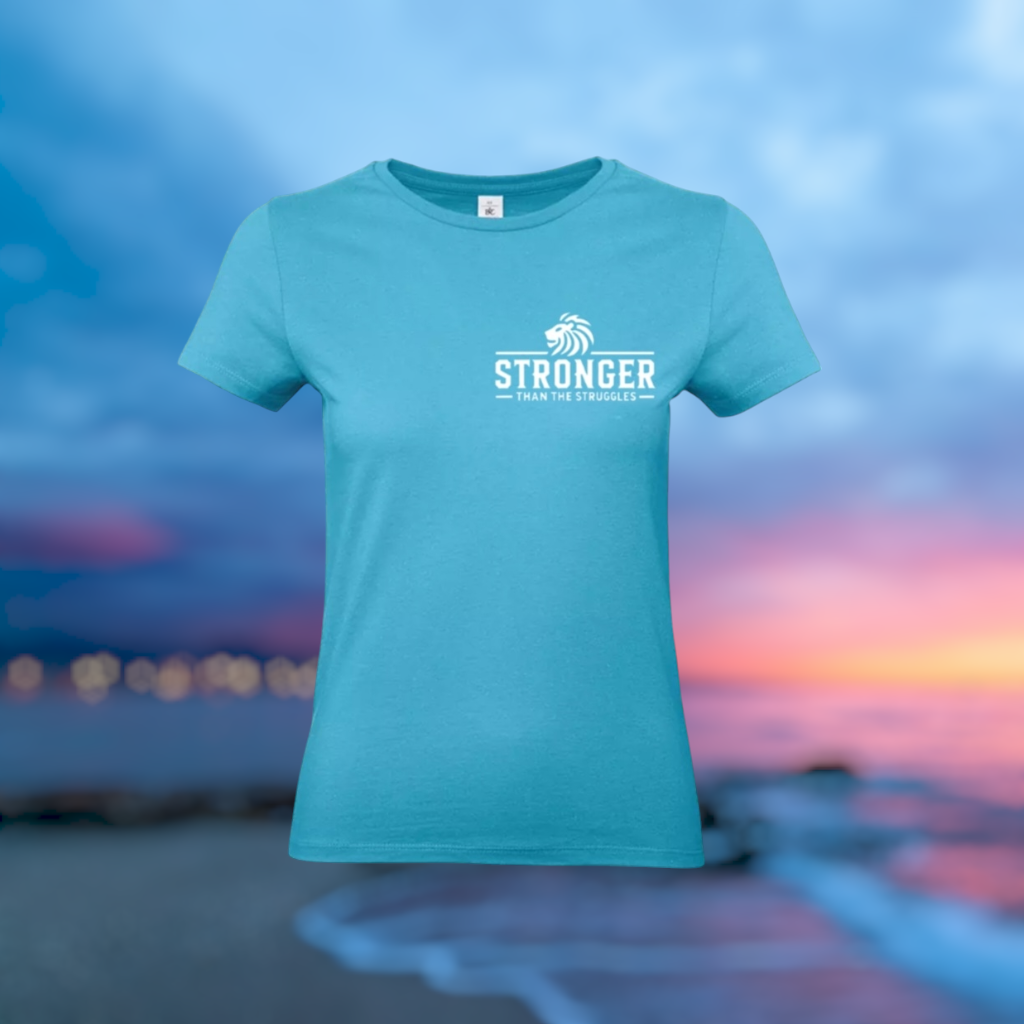 Stronger Than The Struggles Dames T-Shirt - Classic Edition (Witte & Zwarte logo)