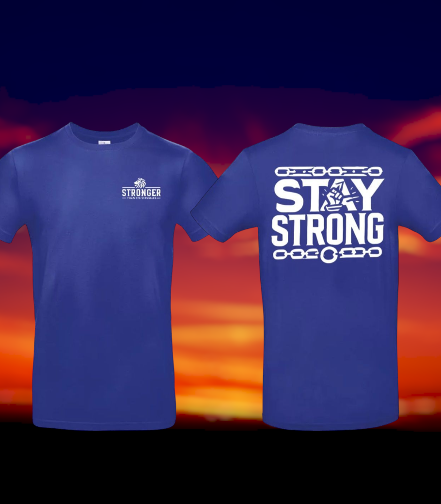 Stay Strong Heren T-Shirt - Classic Edition( Witte & Zwarte Logo's)