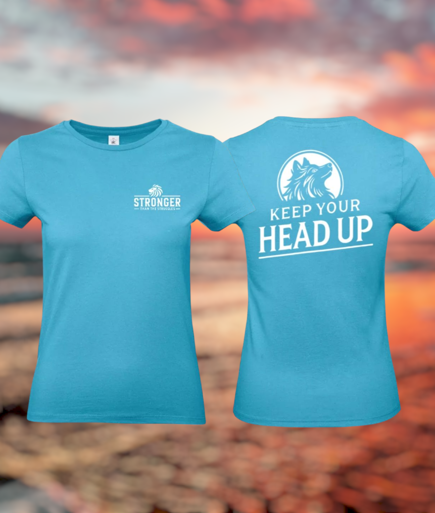 Keep Your Head Up Dames T-Shirt - Classic Edition (Witte & Zwarte Logo's)