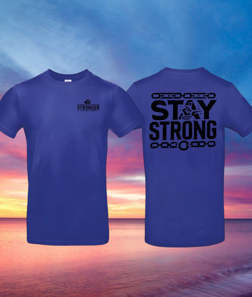 Stay Strong Heren T-Shirt - Classic Edition( Witte & Zwarte Logo's)
