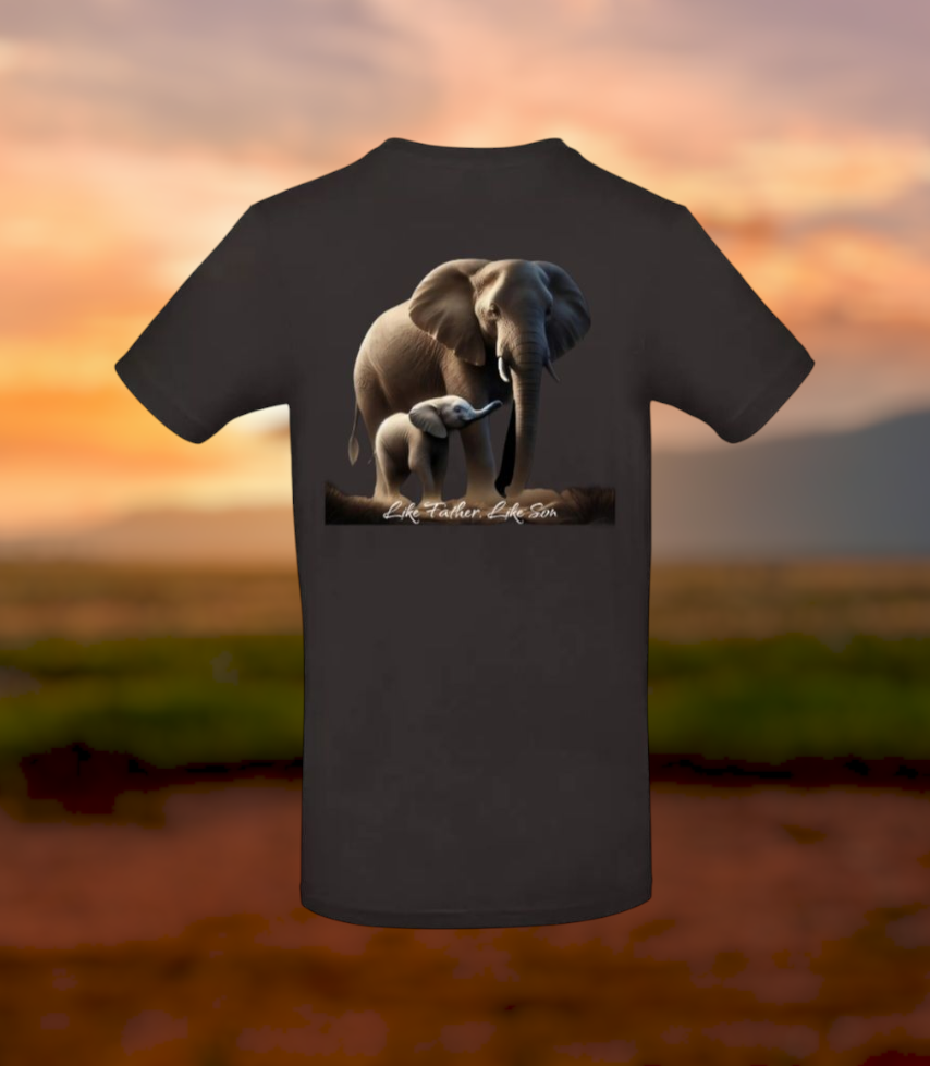 Like Father, Like Son Heren T-Shirt - Elephant Edition