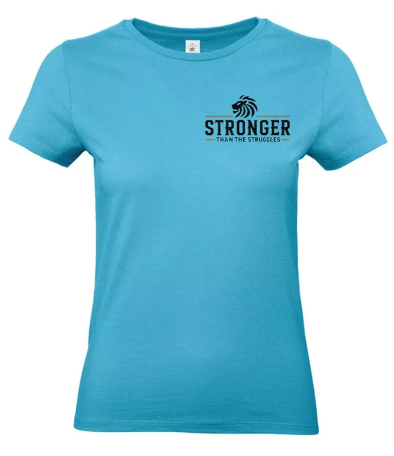 Stronger Than The Struggles Dames T-Shirt - Original Edition (Zwart/Bronze & Wit/Bronze Logo)