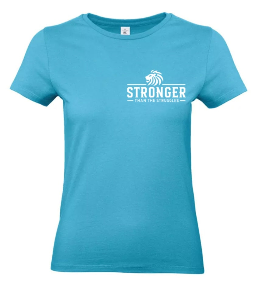 Stronger Than The Struggles Dames T-Shirt - Classic Edition (Witte & Zwarte logo)