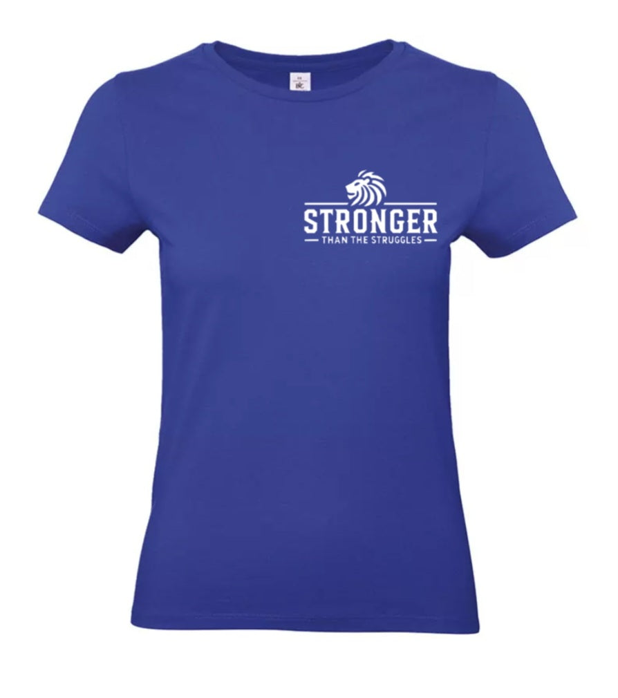 Stronger Than The Struggles Dames T-Shirt - Classic Edition (Witte & Zwarte logo)