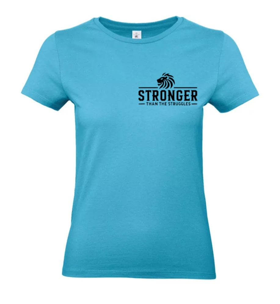 Stronger Than The Struggles Dames T-Shirt - Classic Edition (Witte & Zwarte logo)