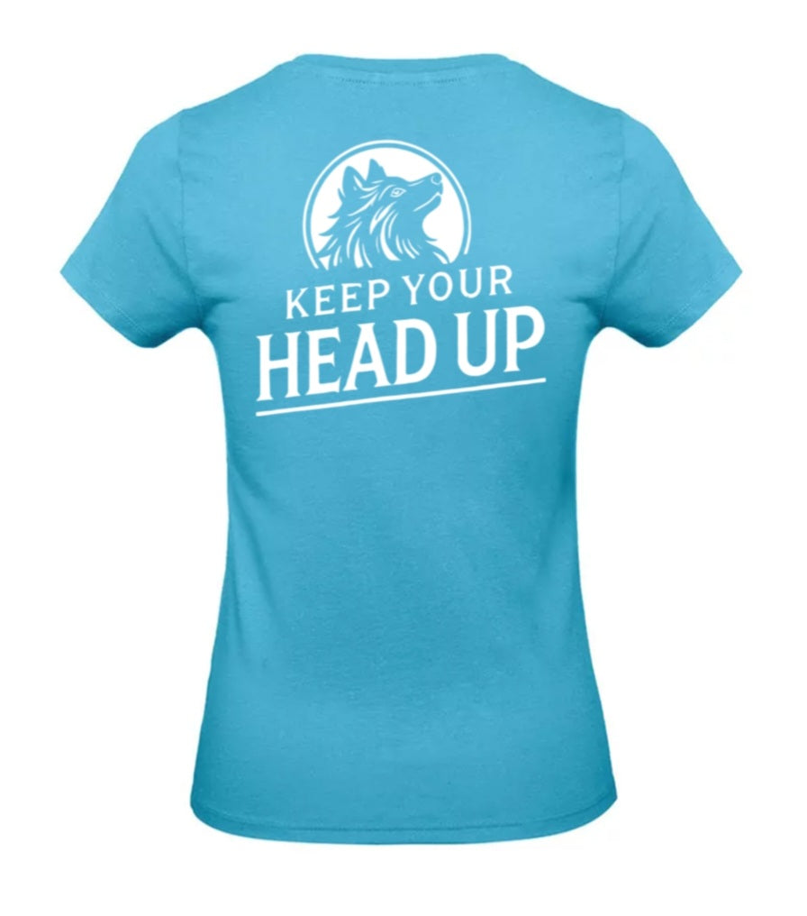 Keep Your Head Up Dames T-Shirt - Classic Edition (Witte & Zwarte Logo's)