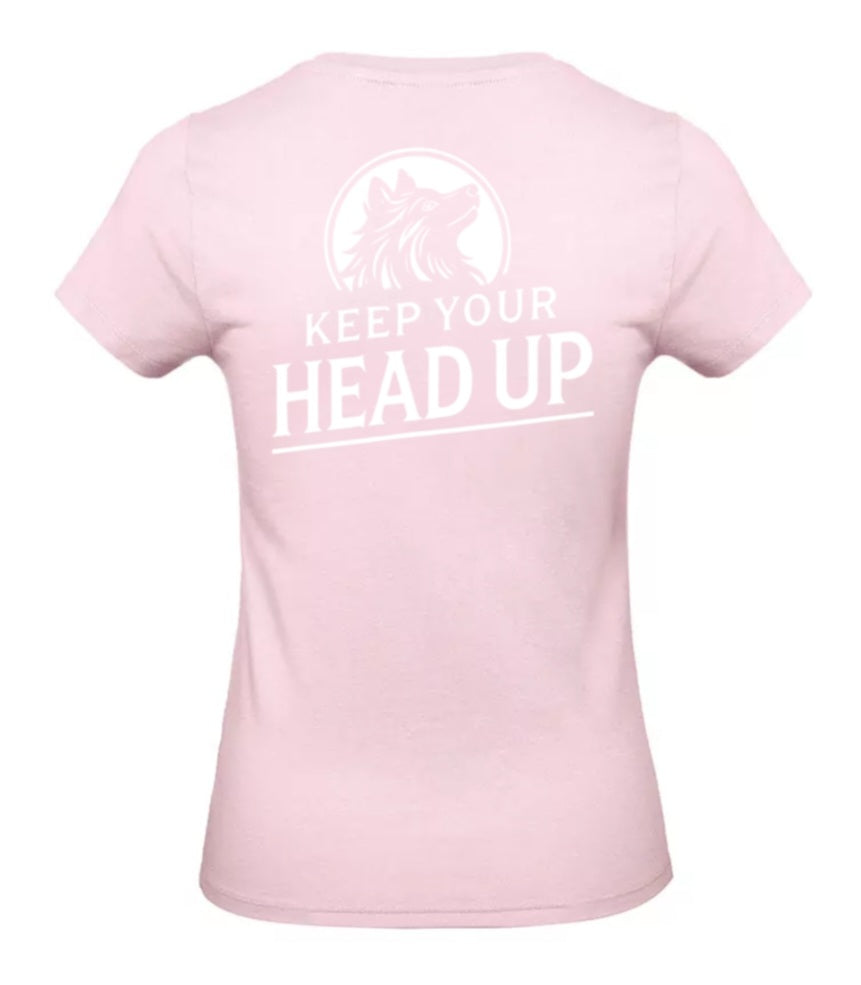 Keep Your Head Up Dames T-Shirt - Classic Edition (Witte & Zwarte Logo's)