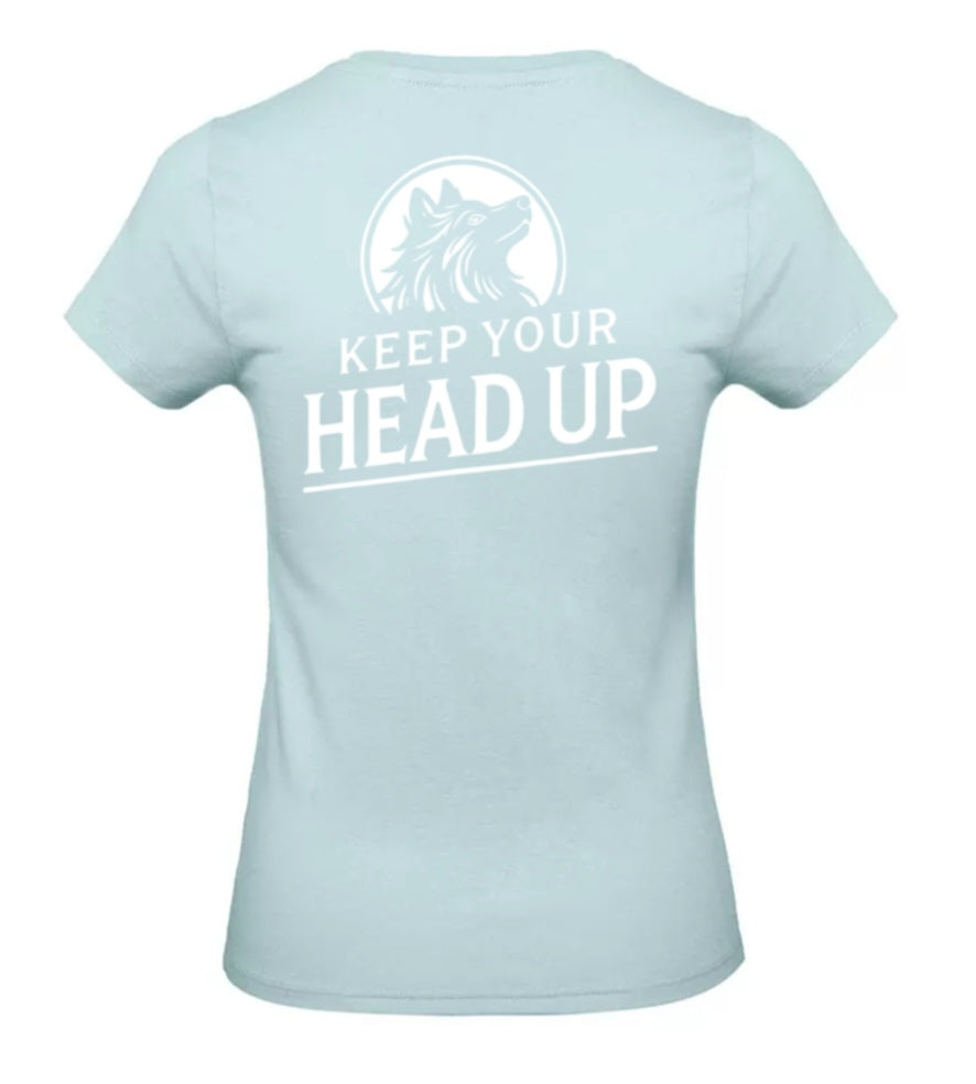 Keep Your Head Up Dames T-Shirt - Classic Edition (Witte & Zwarte Logo's)