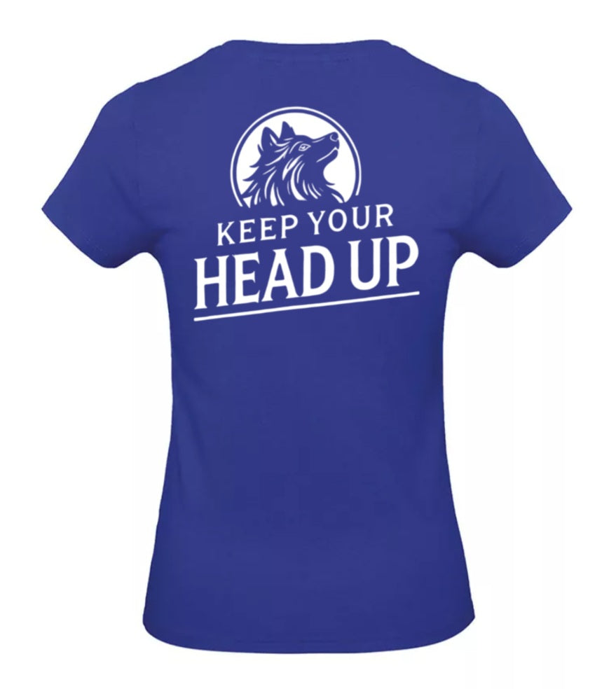 Keep Your Head Up Dames T-Shirt - Classic Edition (Witte & Zwarte Logo's)