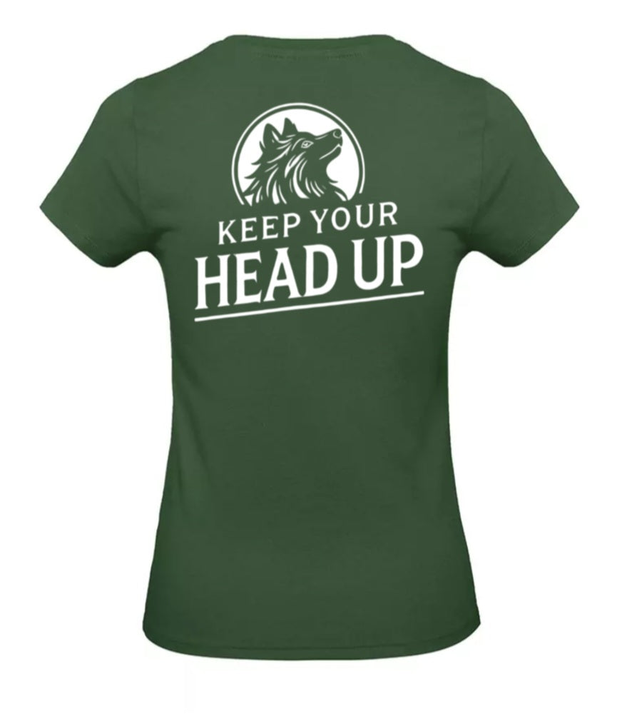 Keep Your Head Up Dames T-Shirt - Classic Edition (Witte & Zwarte Logo's)