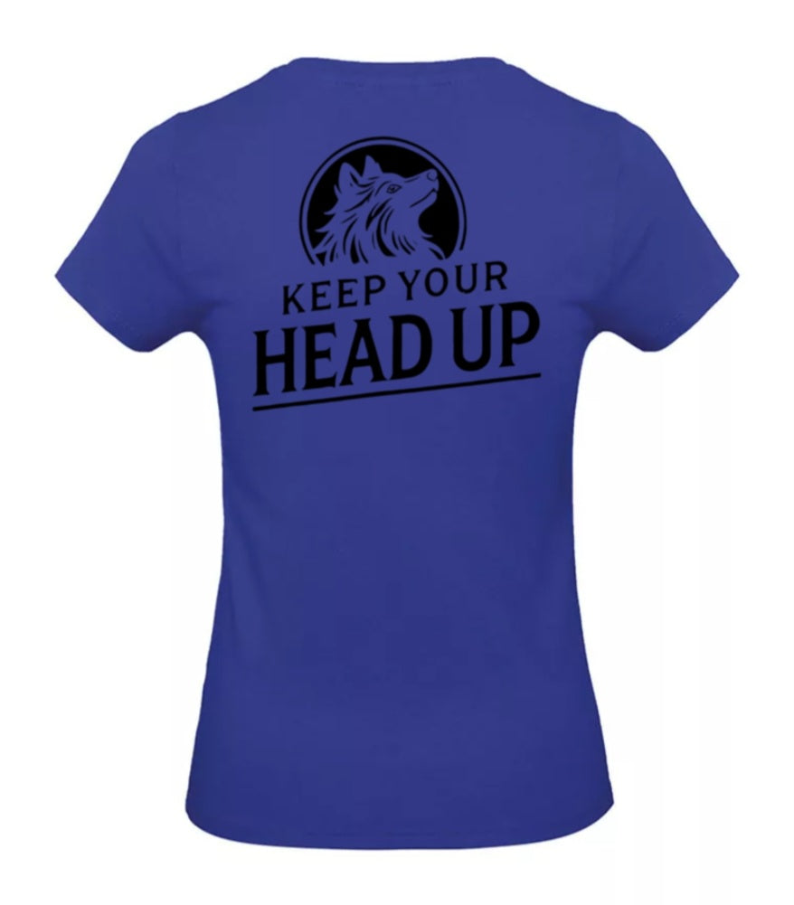 Keep Your Head Up Dames T-Shirt - Classic Edition (Witte & Zwarte Logo's)