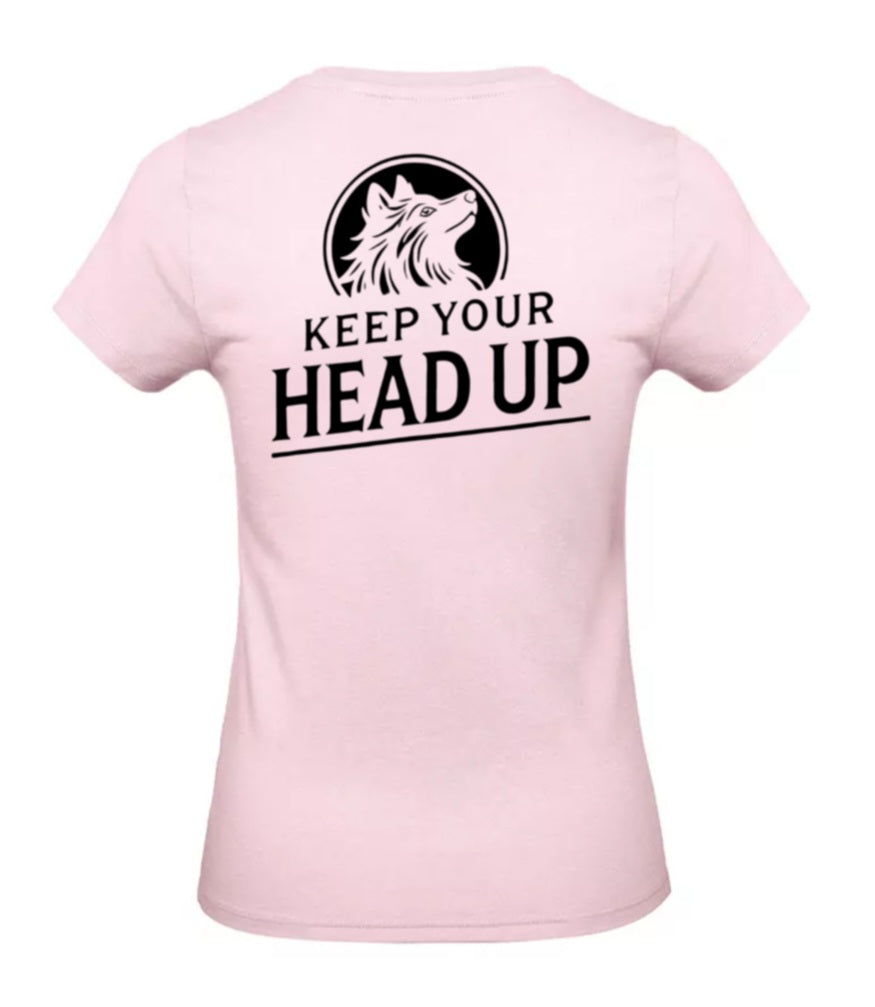 Keep Your Head Up Dames T-Shirt - Classic Edition (Witte & Zwarte Logo's)