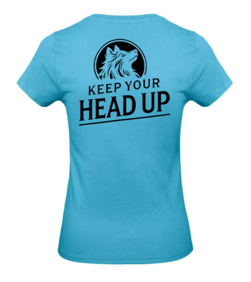 Keep Your Head Up Dames T-Shirt - Classic Edition (Witte & Zwarte Logo's)