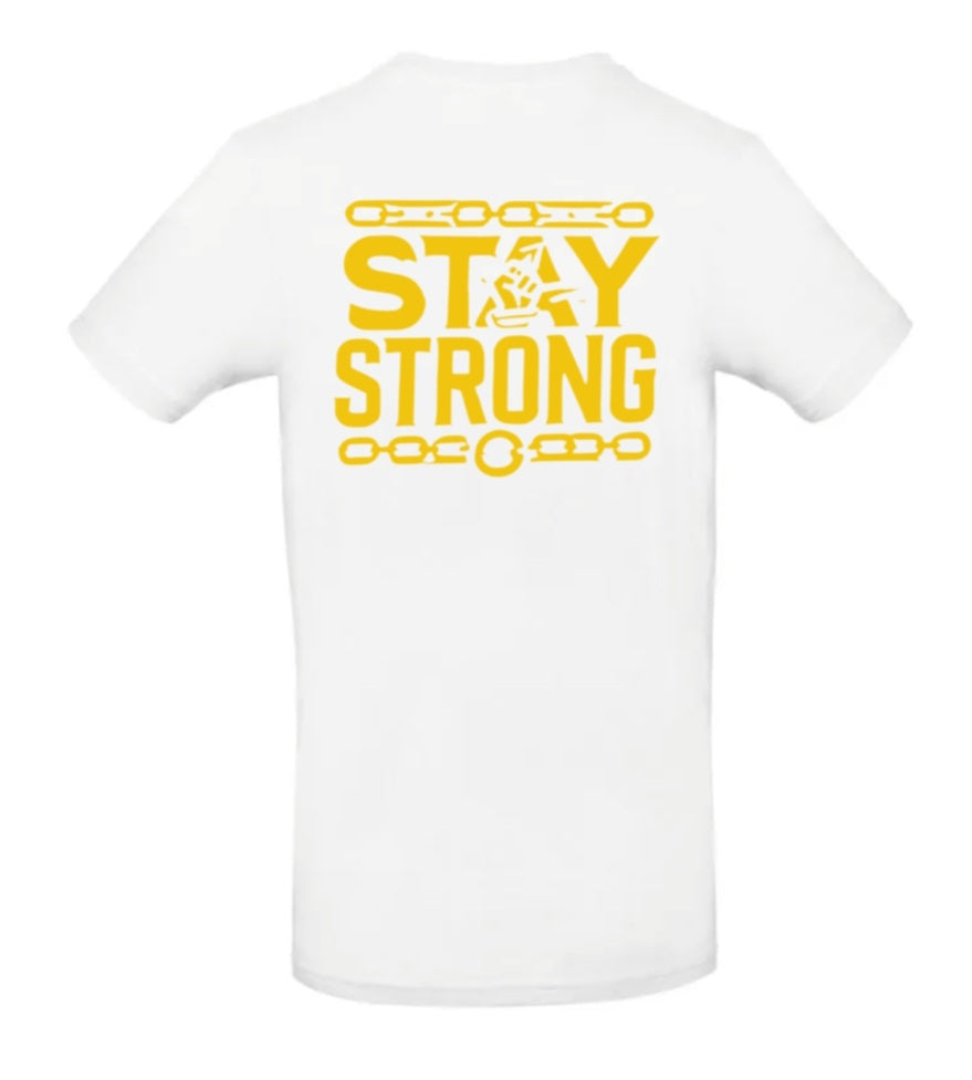 Stay Strong Heren T-Shirt - Power Edition (Gouden Logo's)