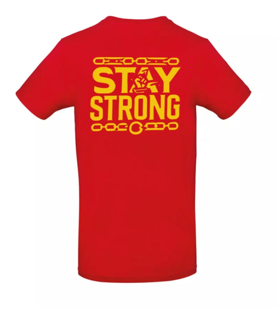 Stay Strong Heren T-Shirt - Power Edition (Gouden Logo's)