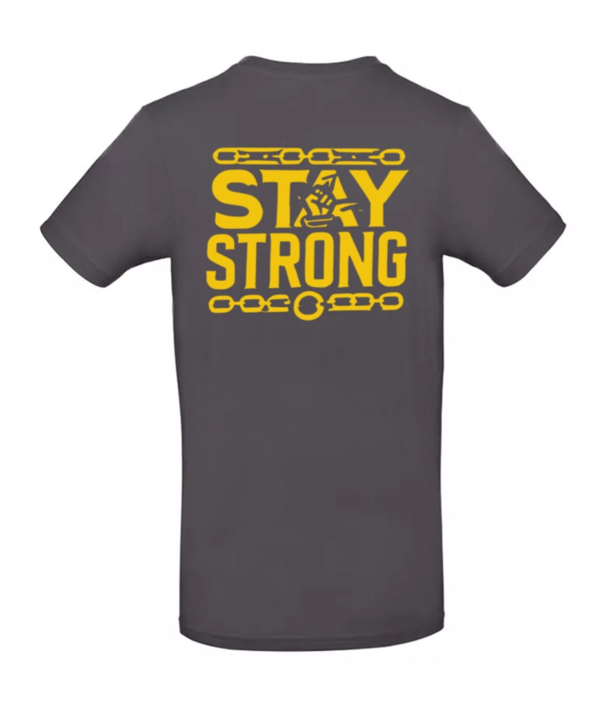 Stay Strong Heren T-Shirt - Power Edition (Gouden Logo's)