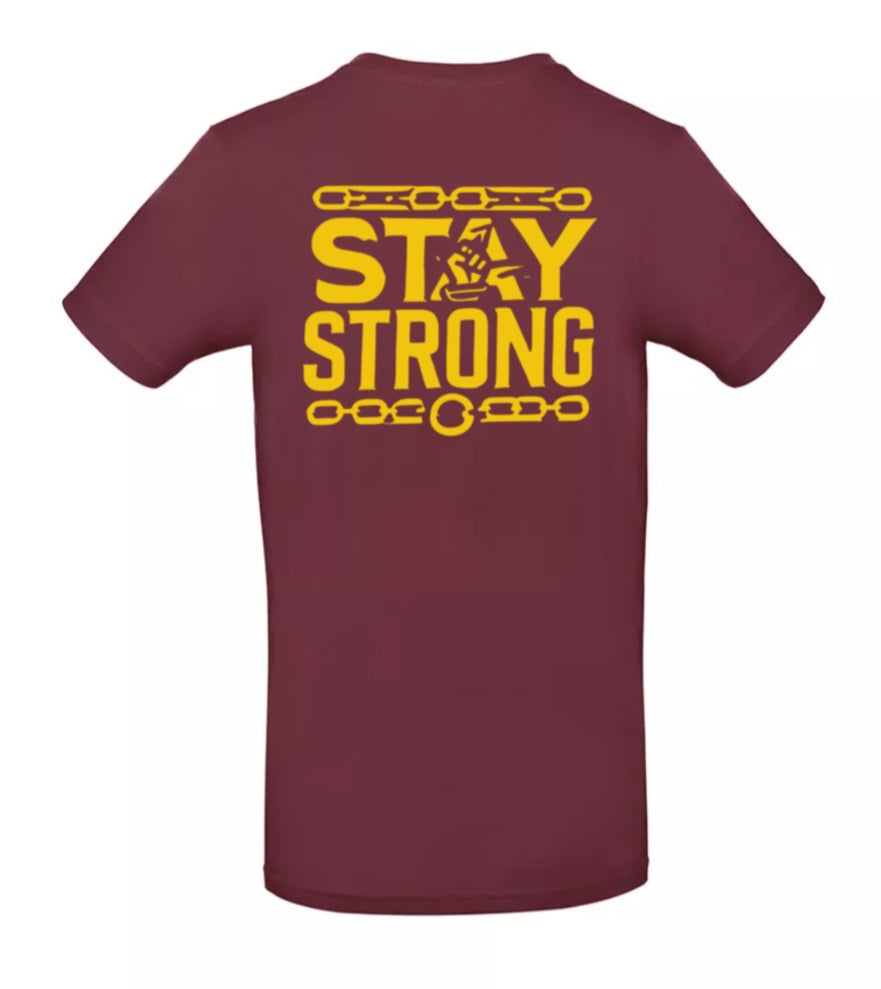 Stay Strong Heren T-Shirt - Power Edition (Gouden Logo's)