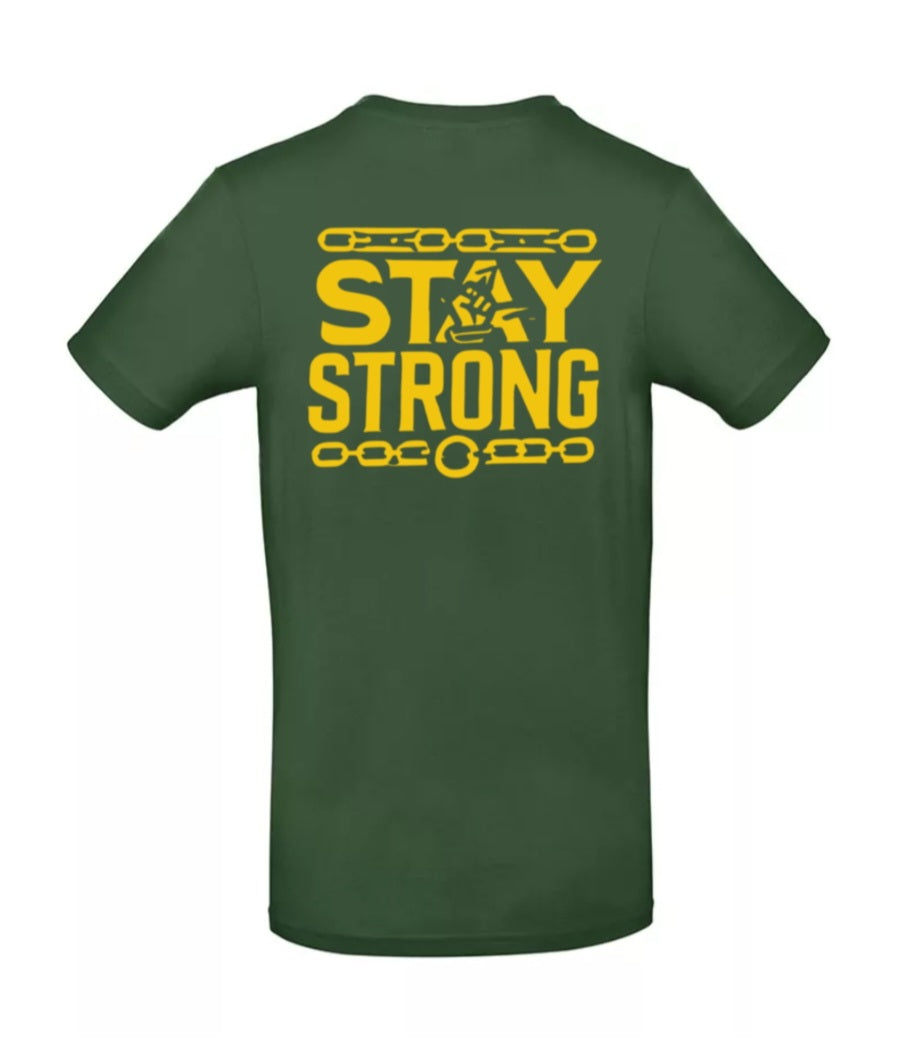 Stay Strong Heren T-Shirt - Power Edition (Gouden Logo's)