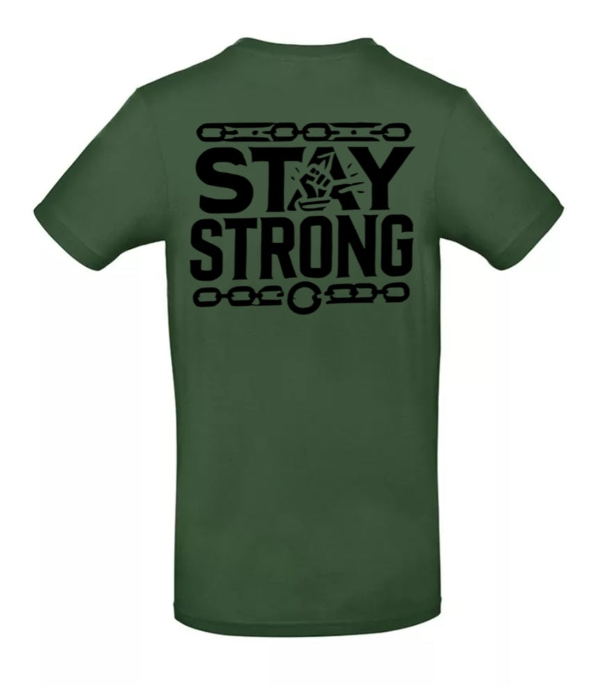 Stay Strong Heren T-Shirt - Classic Edition( Witte & Zwarte Logo's)