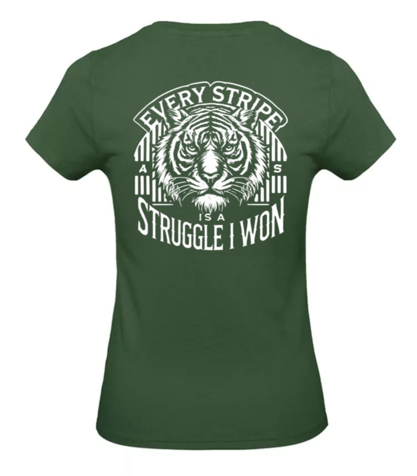 Earned Stripes Dames T-Shirt - Classic Edition (Witte Logo's)