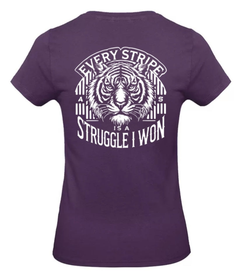 Earned Stripes Dames T-Shirt - Classic Edition (Witte Logo's)