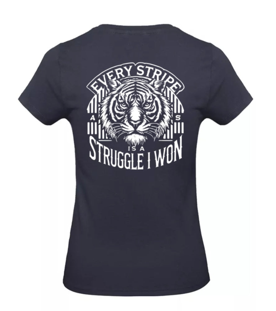 Earned Stripes Dames T-Shirt - Classic Edition (Witte Logo's)