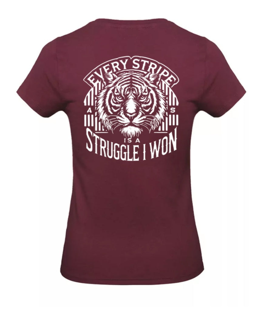 Earned Stripes Dames T-Shirt - Classic Edition (Witte Logo's)