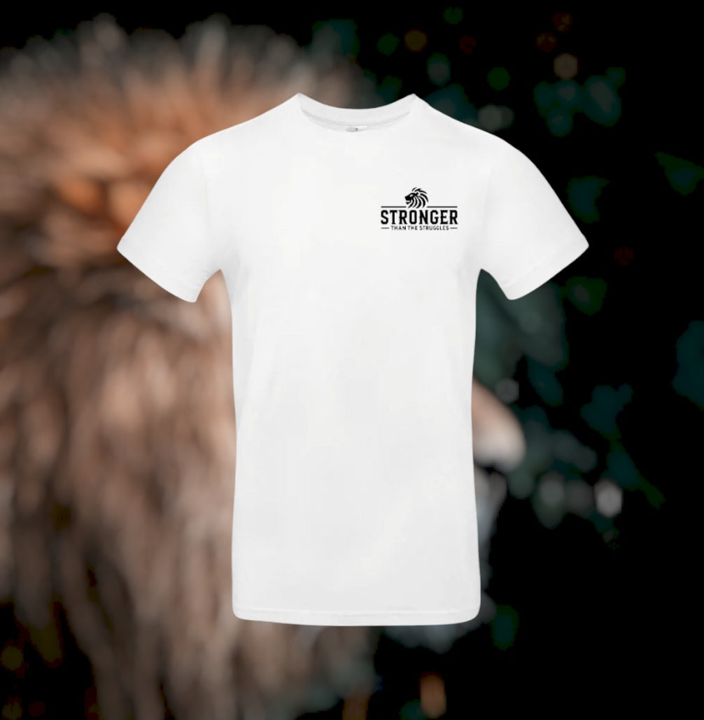 Stronger Than The Struggles Heren T-Shirt - Classic Edition (Witte & Zwarte logo)