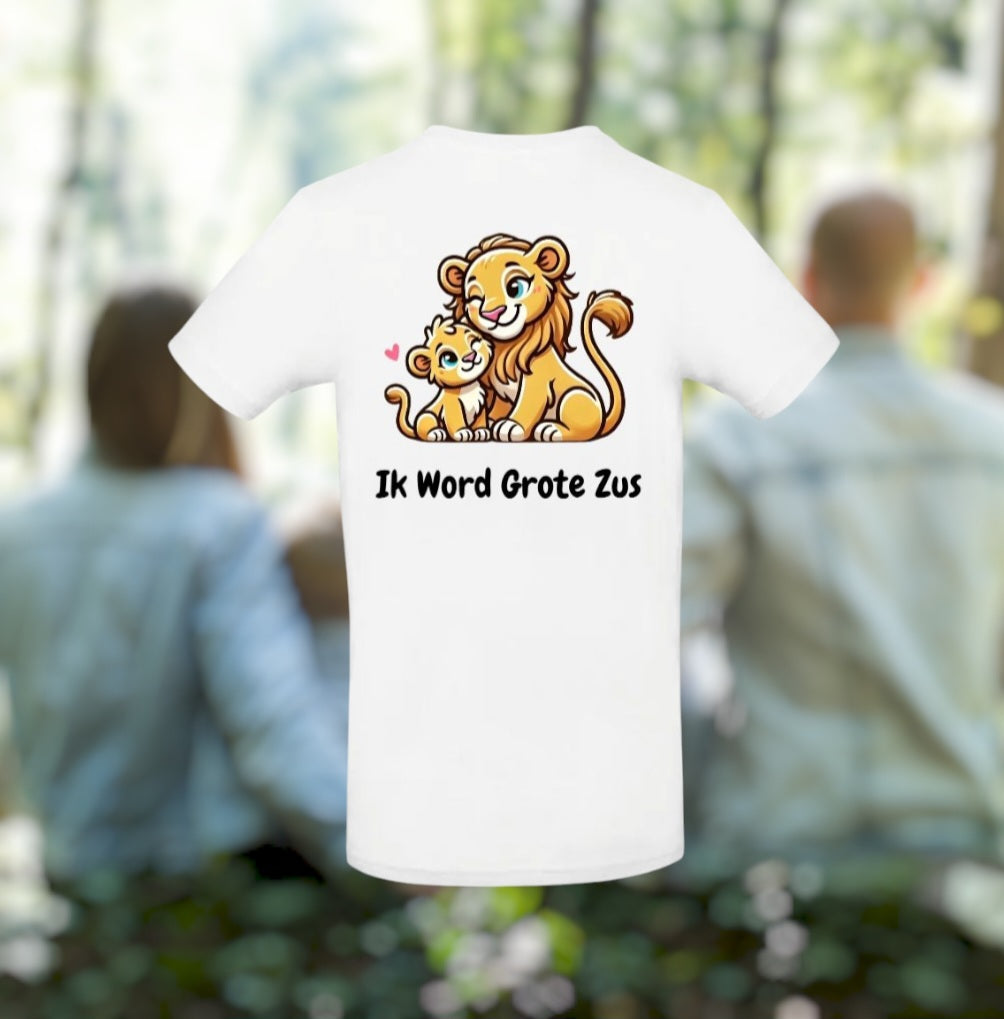 Ik Word Grote Zus Meisjes T-Shirt – Animals Edition
