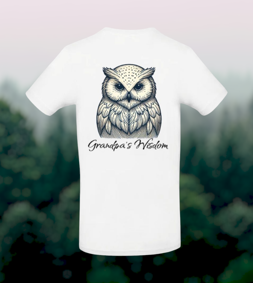 Grandpa's Wisdom Heren T-Shirt - Owl Edition
