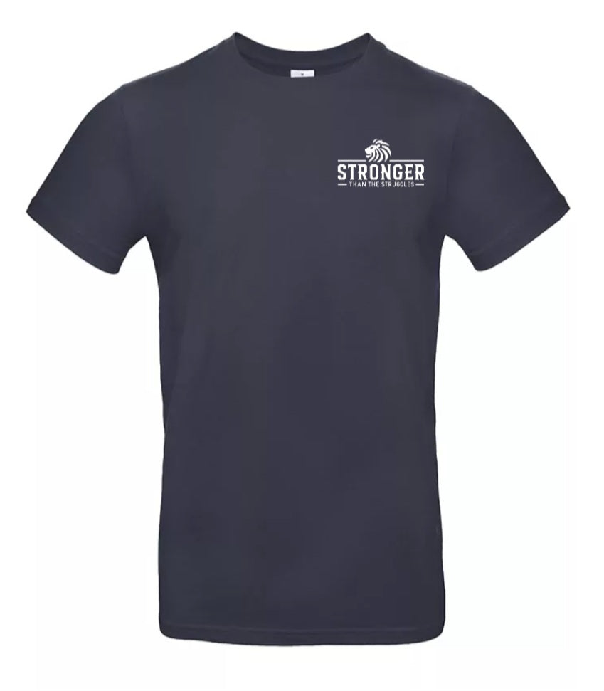 Stronger Than The Struggles Heren T-Shirt - Classic Edition (Witte & Zwarte logo)