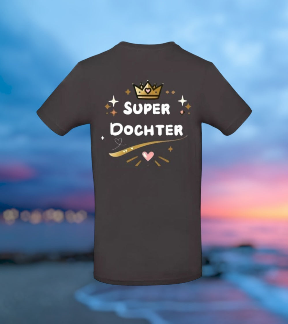 Super Dochter Meisjes T-Shirt – Voor Kleine Superheldinnen!