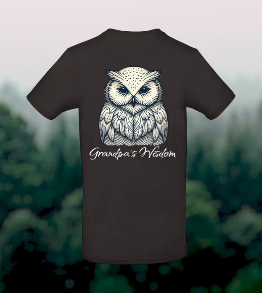 Grandpa's Wisdom Heren T-Shirt - Owl Edition