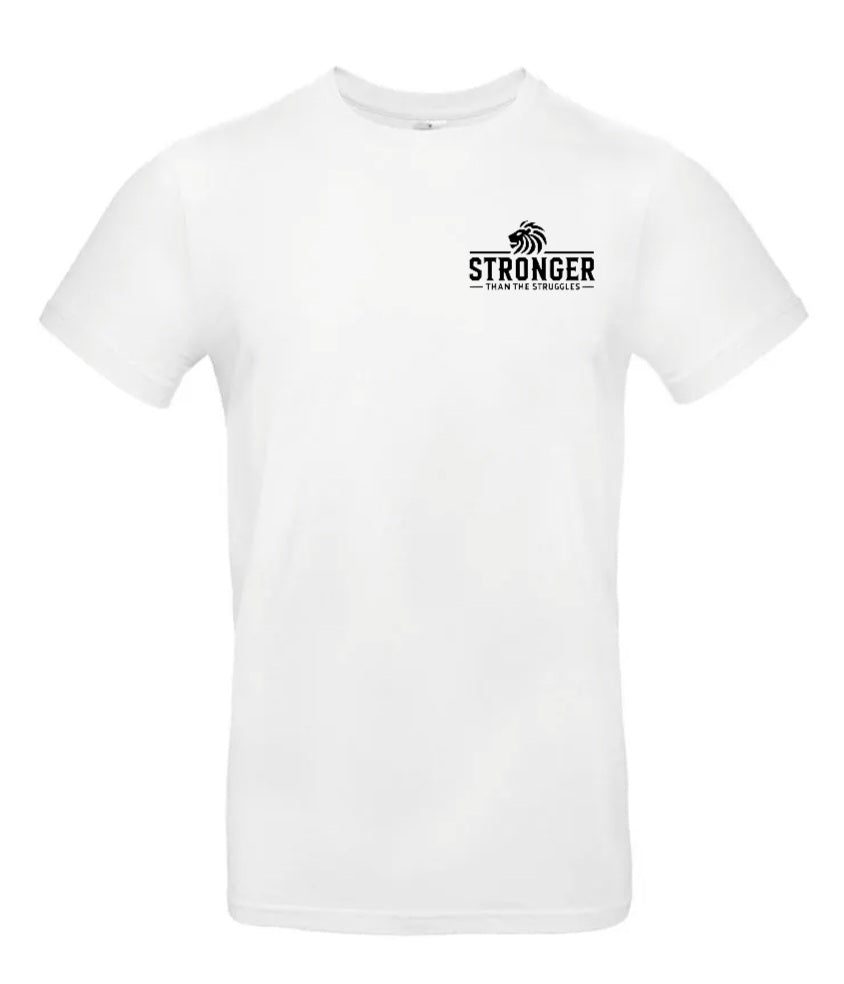 Stronger Than The Struggles Heren T-Shirt - Classic Edition (Witte & Zwarte logo)