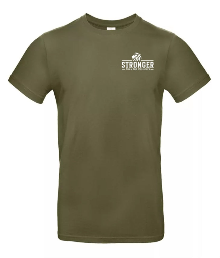 Stronger Than The Struggles Heren T-Shirt - Classic Edition (Witte & Zwarte logo)