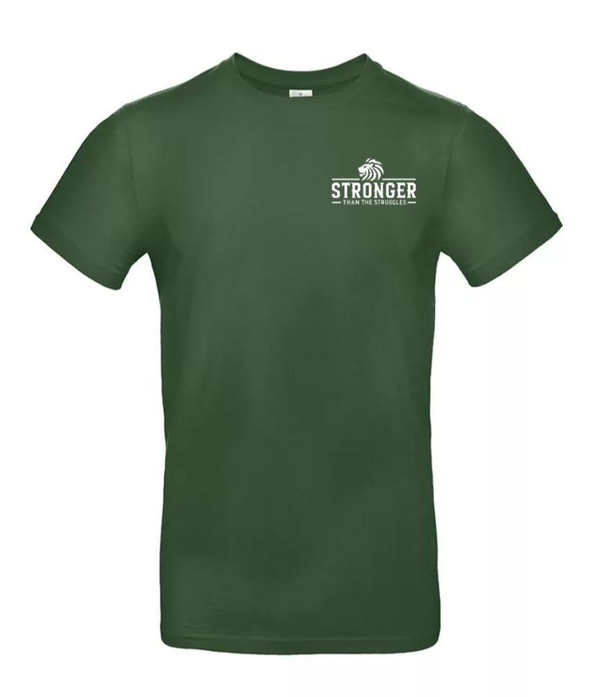 Stronger Than The Struggles Heren T-Shirt - Classic Edition (Witte & Zwarte logo)