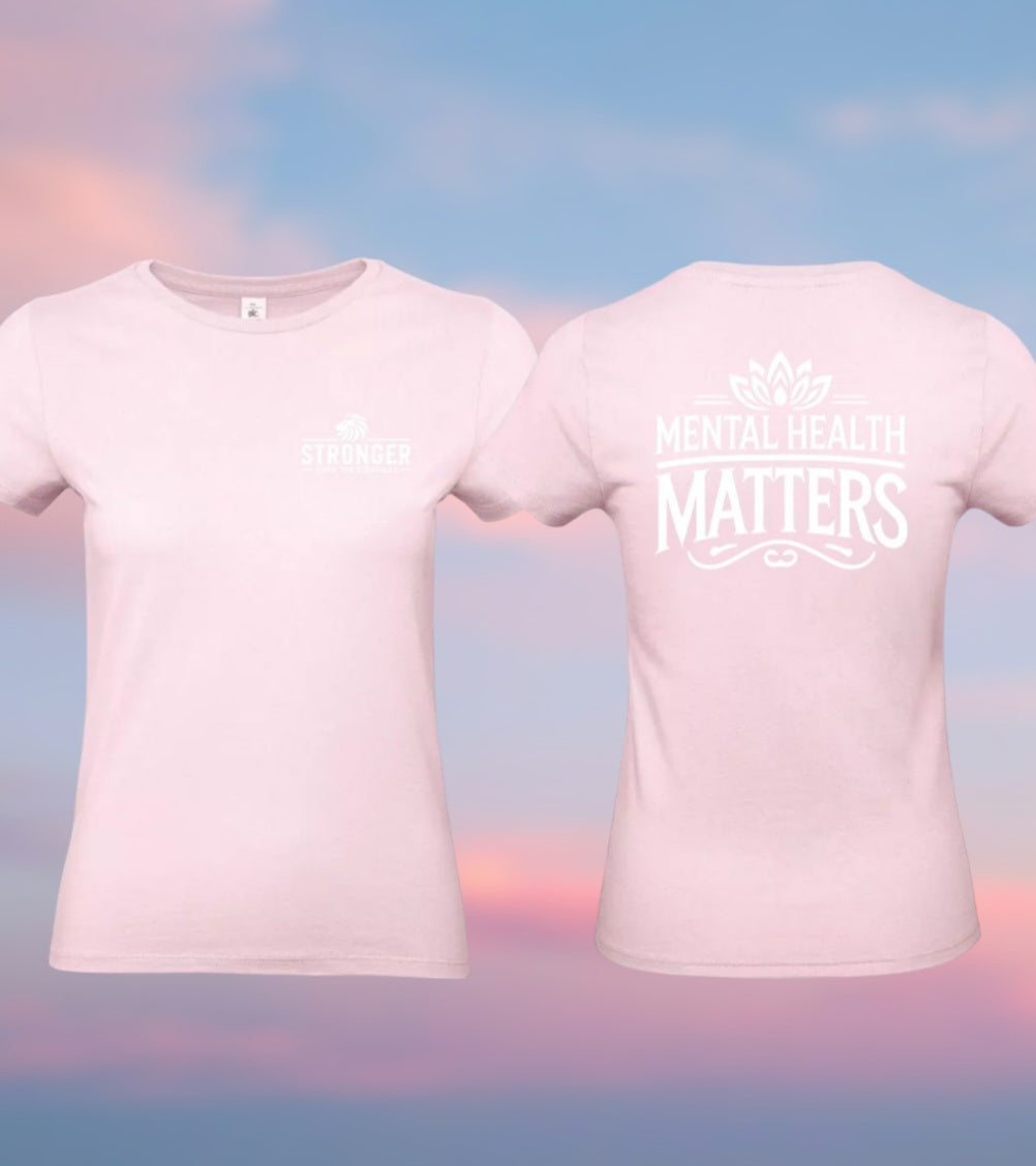 Mental Health Matters Dames T-Shirt - Classic Edition (Witte logo's)