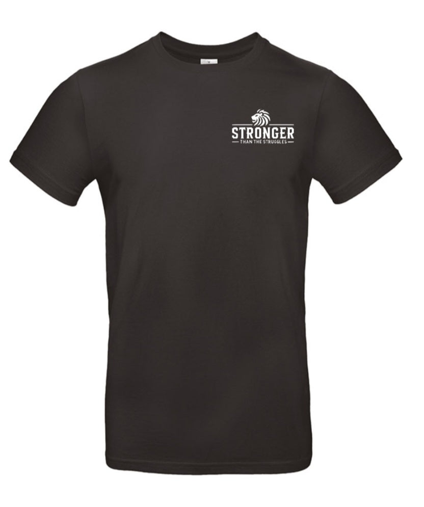 Stronger Than The Struggles Heren T-Shirt - Classic Edition (Witte & Zwarte logo)