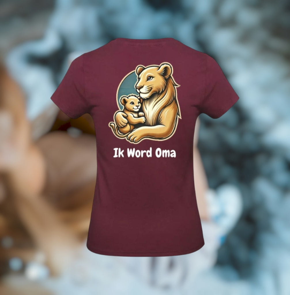 Ik Word Oma Dames T-Shirt - Animals Edition