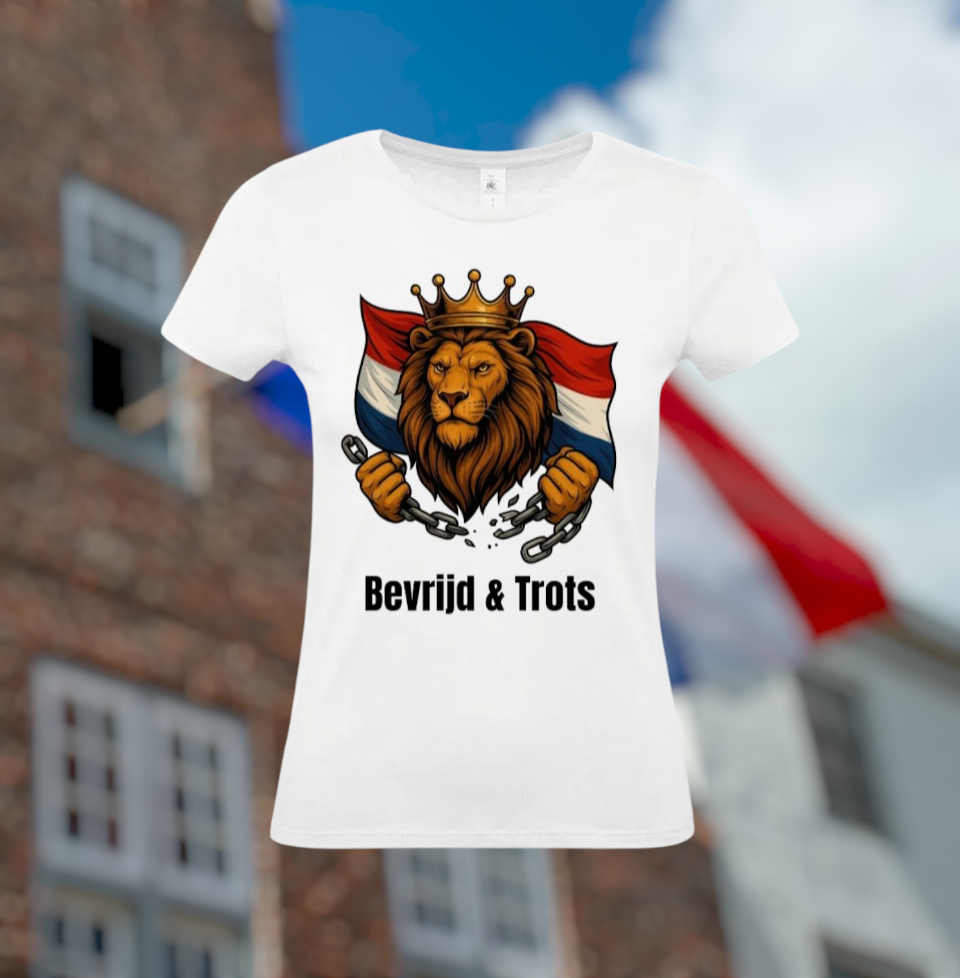 Bevrijd & Trots Dames T-Shirt – Bevrijdingsdag Edition