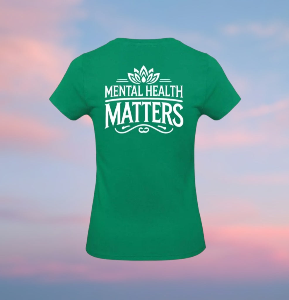 Mental Health Matters Dames T-Shirt - Classic Edition (Witte logo's)