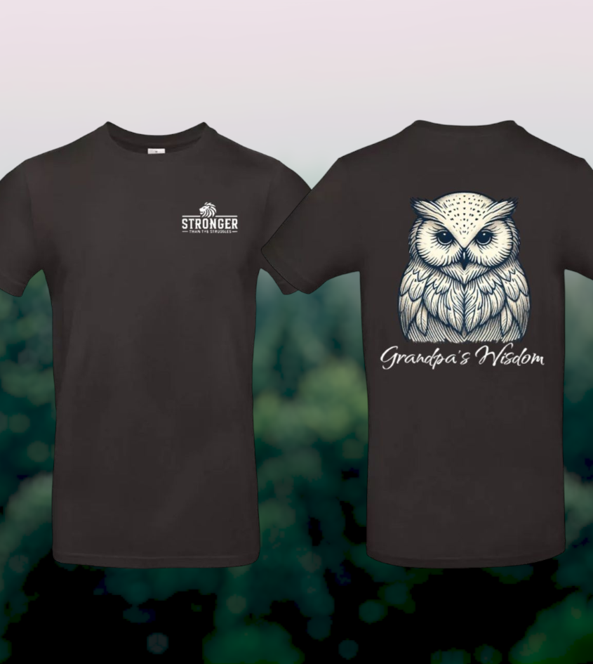 Grandpa's Wisdom Heren T-Shirt - Owl Edition