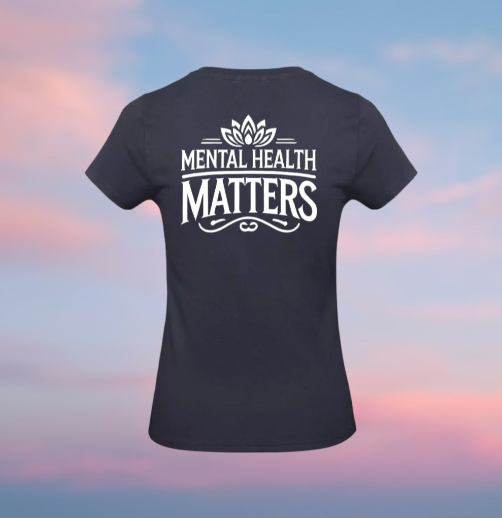 Mental Health Matters Dames T-Shirt - Classic Edition (Witte logo's)