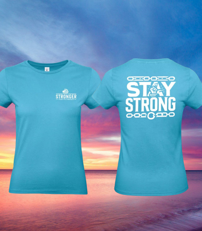 Stay Strong Dames T-Shirt - Classic Edition (Witte & Zwarte logo's)