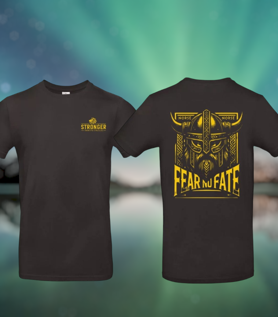 Fear No Fate Heren T-Shirt - Power Edition  (Gouden logo's)