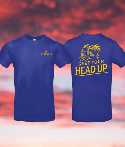 Keep Your Head Up Heren T-Shirt - Power Edition  (Gouden logo's)