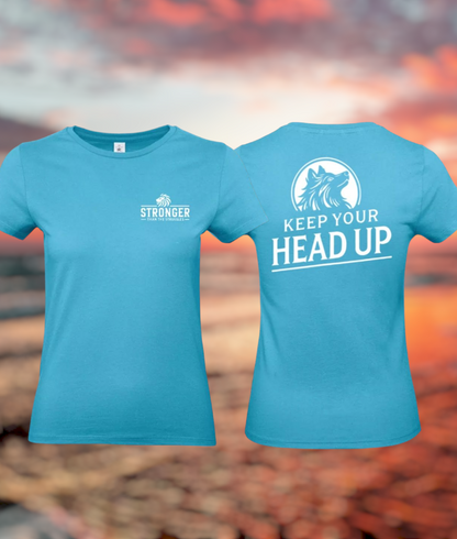 Keep Your Head Up Dames T-Shirt - Classic Edition (Witte & Zwarte Logo's)