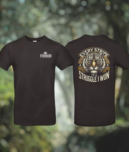 Earned Stripes Heren T-Shirt - Power Edition  (Goud/Witte & Gouden Logo's)