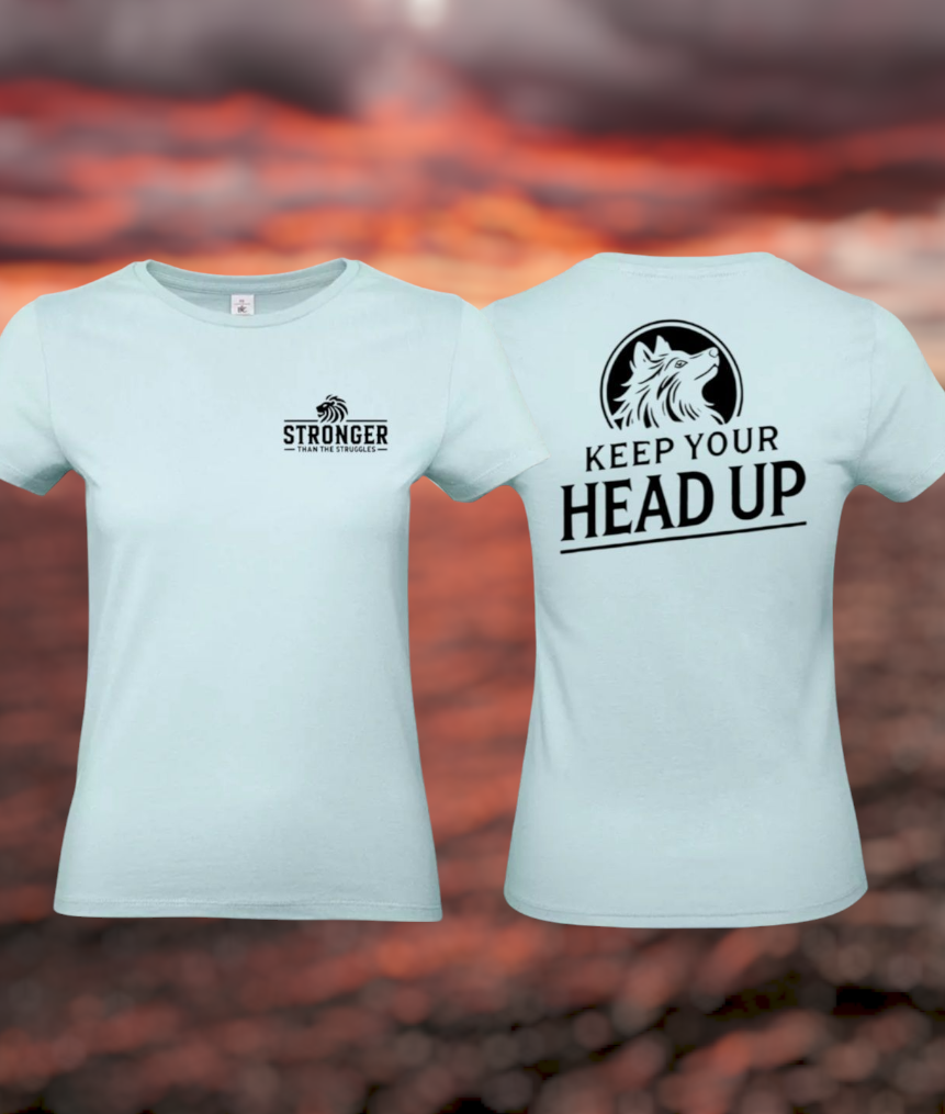 Keep Your Head Up Dames T-Shirt - Classic Edition (Witte & Zwarte Logo's)